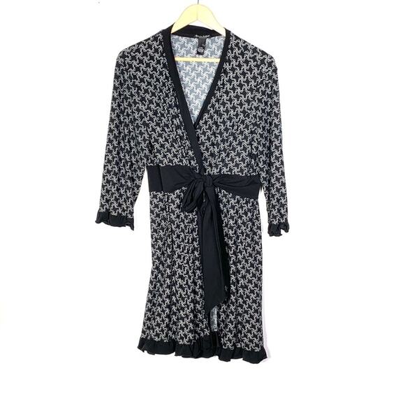 Alexander Bartlett black and white bath robe size L XL - Picture 1 of 5